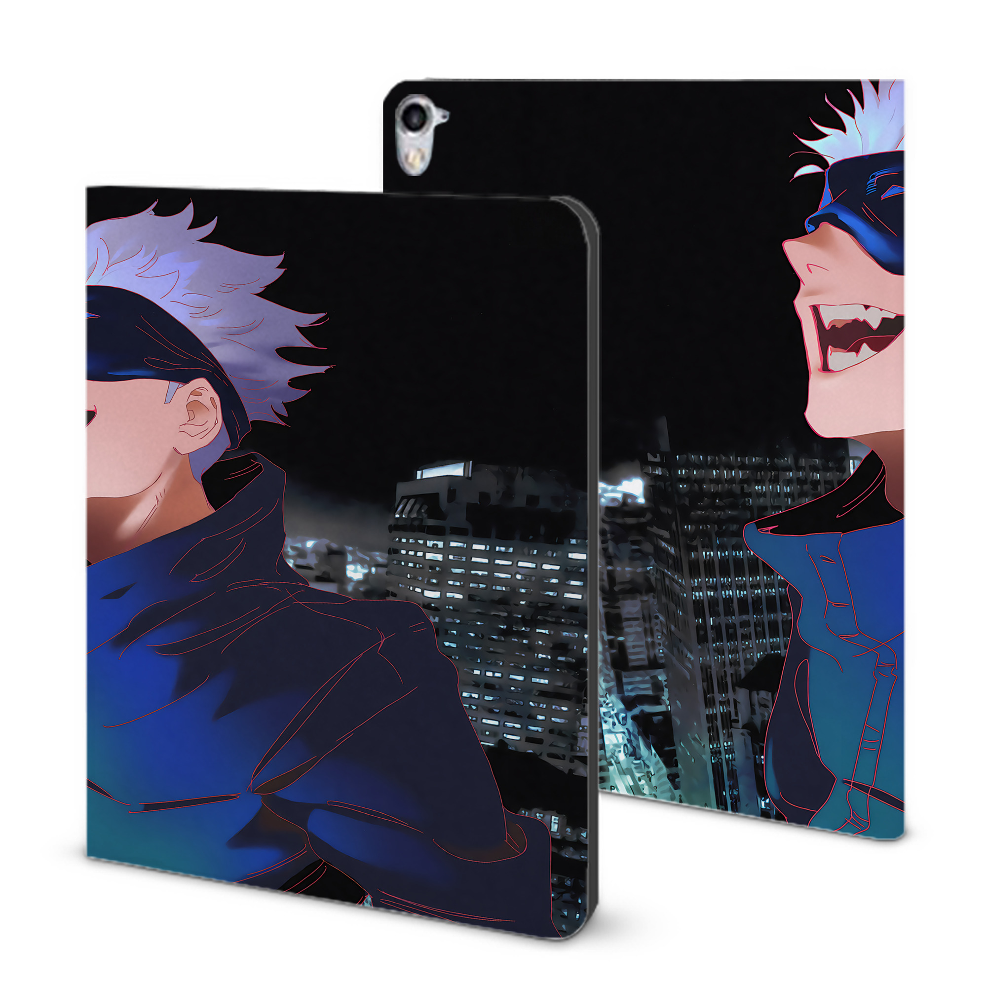（画像用） 呪術廻戦 Jujutsu Kaisen IPad ケース ブック型 PUレザー TPU 耐衝撃 軽量 薄型 ペン収納なし 全面保護 IPad 各モデル対応